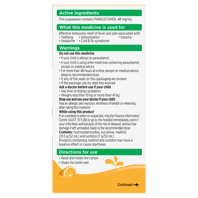 Panadol Children 5-12 Years Tutti Frutti 200mL