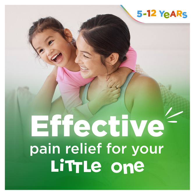 Panadol Children 5-12 Years Suspension, Fever & Pain Relief, Strawberry Flavour, 100 mL 