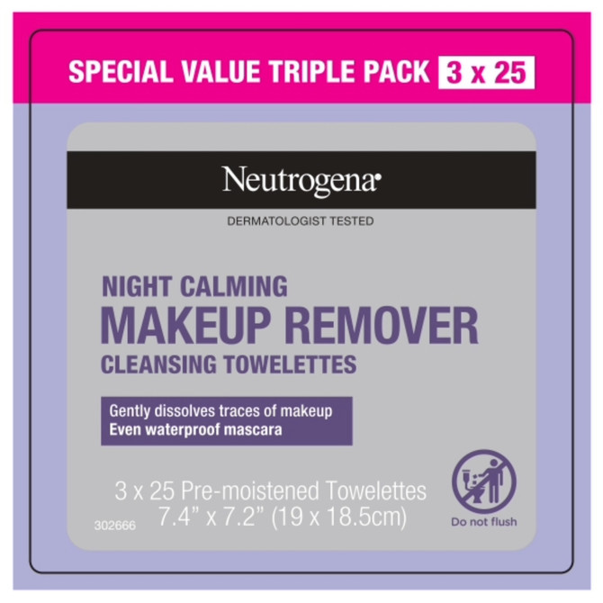 Neutrogena Triple Pack Night Calming Wipes