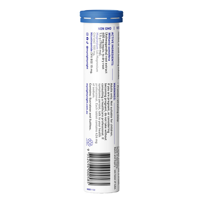 Nighty Night Sleep Effervescent Elderberry Flavour 14 Tablets
