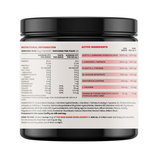The Man Shake Burn + Energy Cola 160g