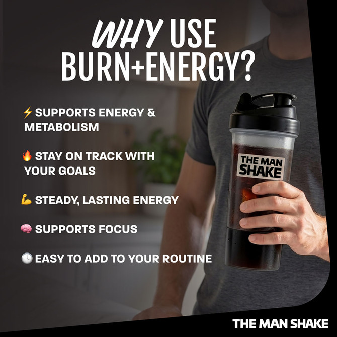 The Man Shake Burn + Energy Raspberry 160g
