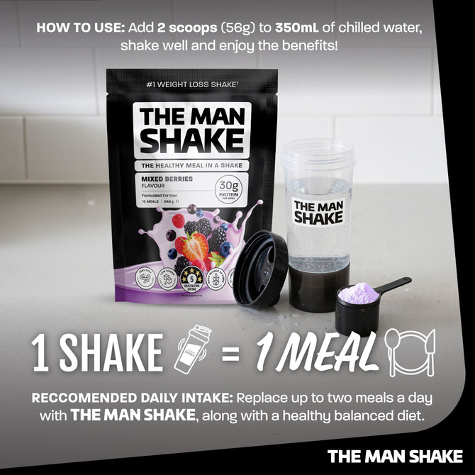 The Man Shake Mixed Berry 840g