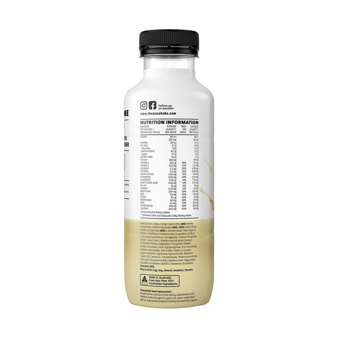 The Man Shake High Protein Vanilla Meal Replacement Drink 450ml