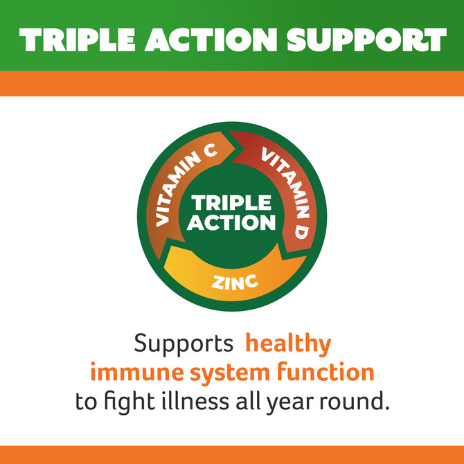 Cenovis Triple Action Vit C, D & Zinc 120 Chewable Tablets
