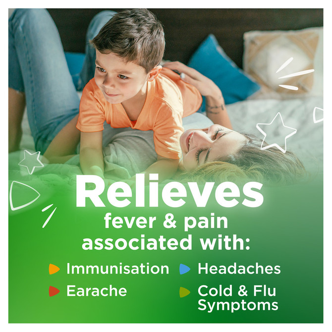 Panadol Children 5-12 Years Suspension, Fever & Pain Relief, Strawberry Flavour, 200 mL