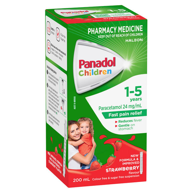 Panadol Children 1-5 Years Strawberry 200mL