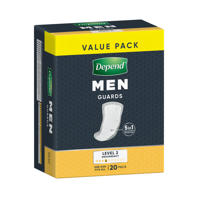 Depend Incontinence Guards Men 20 Pack