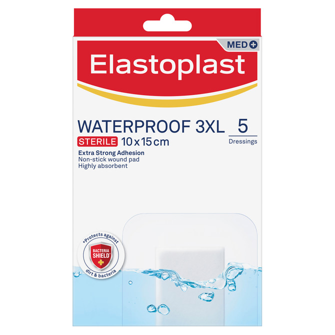Elastoplast Waterproof 3XL Sterile 10 x 15cm 5 pack