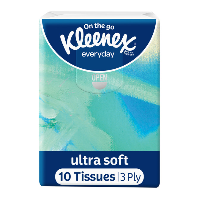 Kleenex Everyday Ultra Soft Pocket Pack 3 Ply Facial Tissues Single Pack 