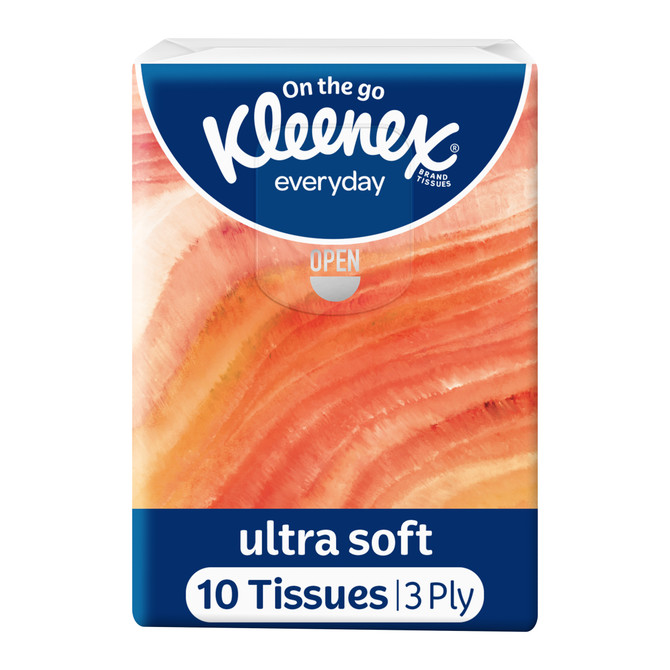 Kleenex Everyday Ultra Soft Pocket Pack 3 Ply Facial Tissues Single Pack