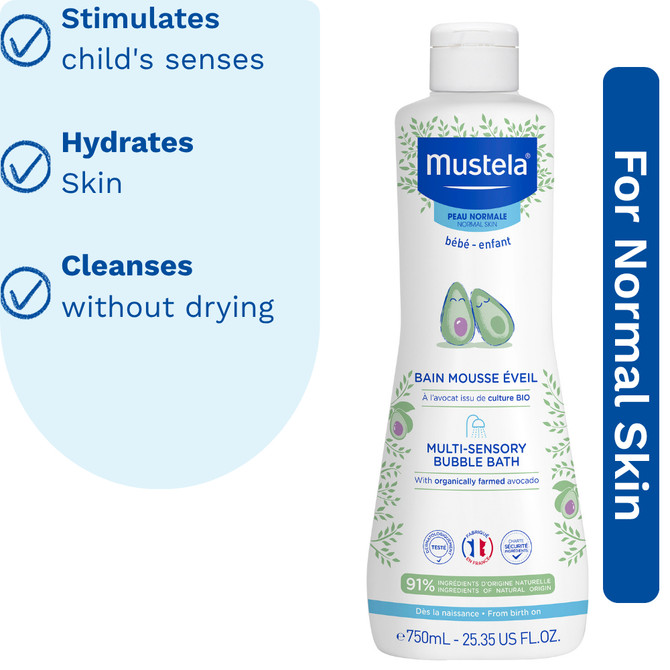 Mustela Multi-sensory Bubble Bath - for normal skin - 750ml
