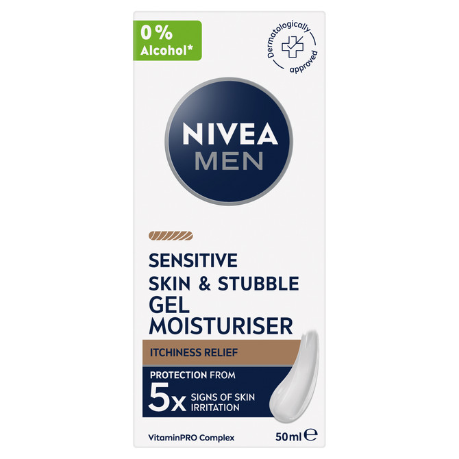 NIVEA MEN Sensitive Skin & Stubble Gel Moisturiser 50ml