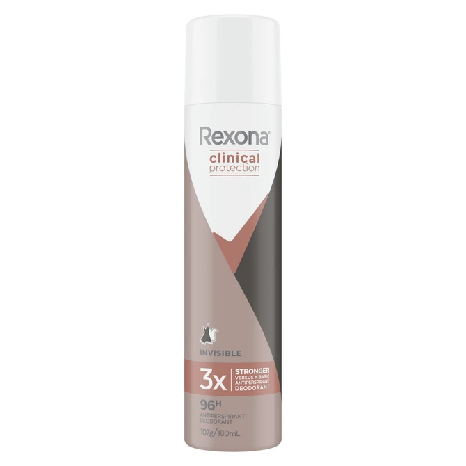 Rexona Women Clinical Protection Antiperspirant Deodorant  Invisible For 3x Stronger Protection* 180mL