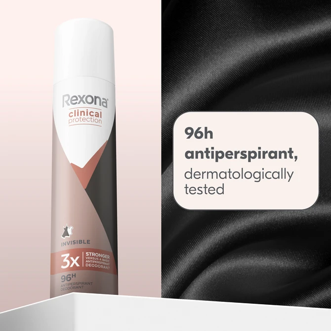 Rexona Women Clinical Protection Antiperspirant Deodorant  Invisible For 3x Stronger Protection* 180mL