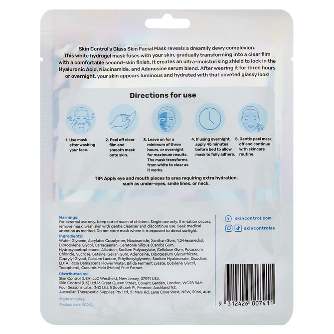 Skin Control Glass Skin Face Mask Hyaluronic Acid