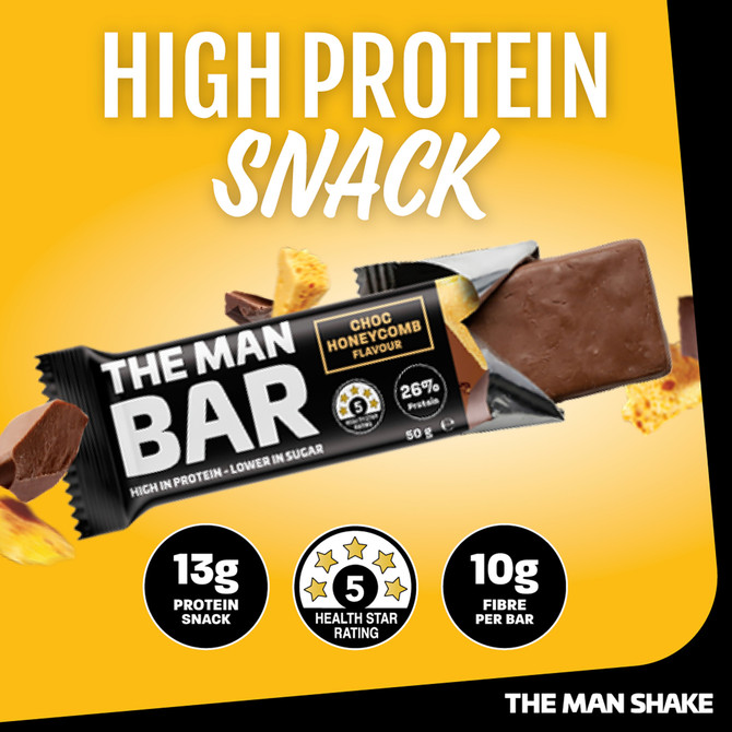The Man Bar High Protein Choc Honeycomb 50G