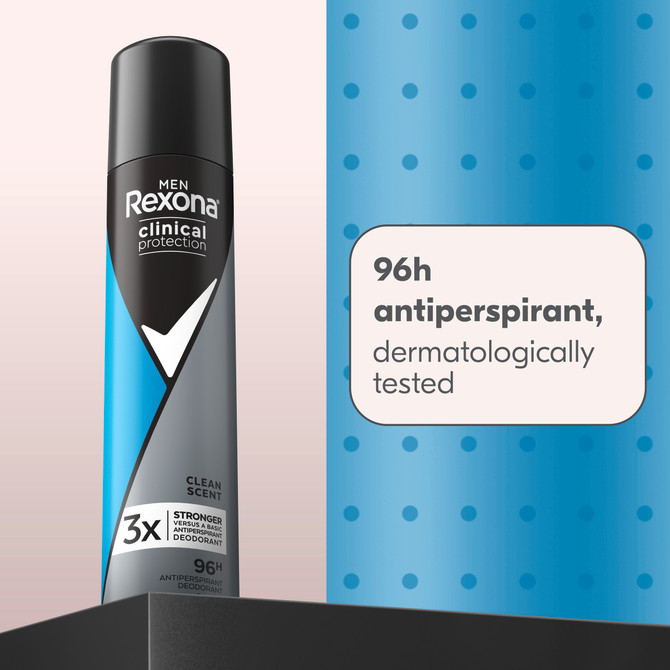 REXONA CLINICAL ANTIPERSPIRANT AEROSOL CLEAN SCENT 180 ML