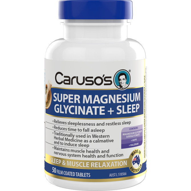 Caruso's Super Magnesium Glycinate + Sleep 50 Tablets
