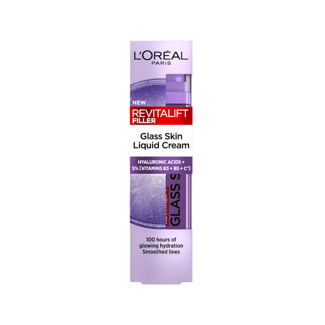 L'Oréal Paris Revitalift Filler Glass Skin Liquid Cream Face Moisturiser 50ml 