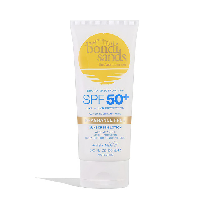 Bondi Sands Sunscreen Lotion SPF 50+ Fragrance Free 150ml