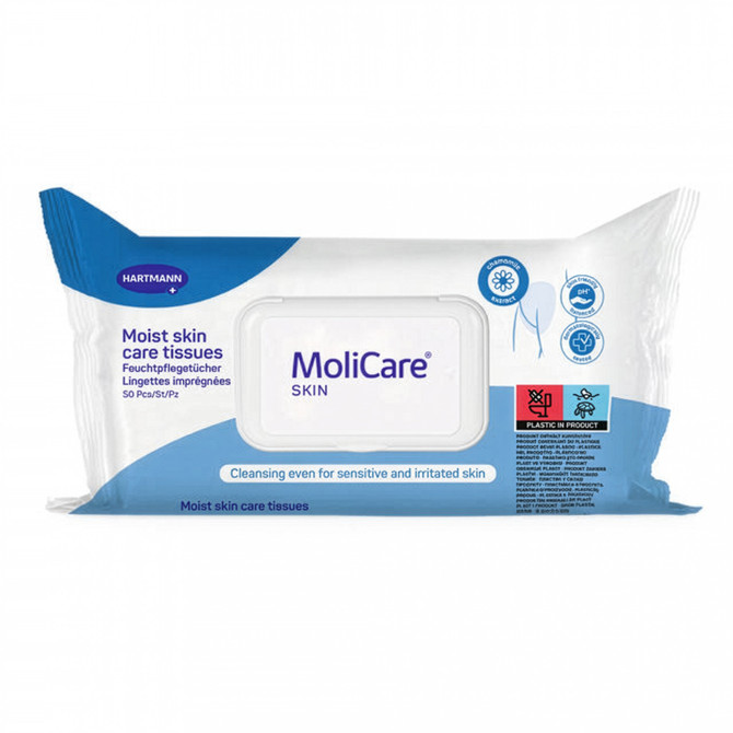 Molicare Skin Moist Skin Care Tissues 50 Pack