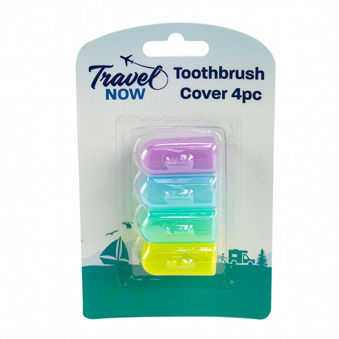 Travel Now Toothbrush Cover 4 Pack