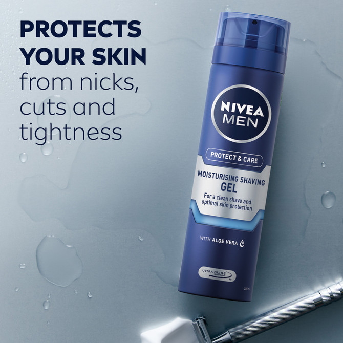 NIVEA Protect & Care Moisturising Shaving Gel 200ml