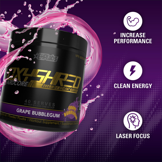 EHPlabs OxyShred Hardcore Ultra Concetration Grape Bubblegum 248g