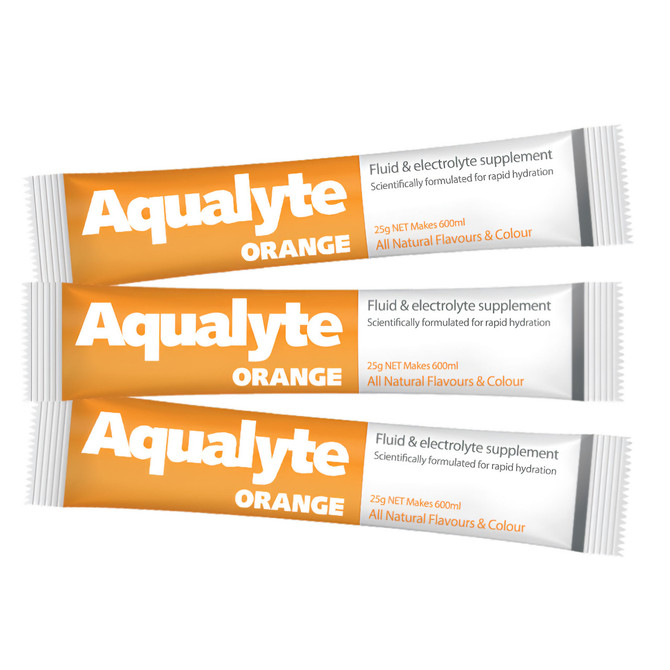 Aqualyte Electrolyte Orange Flavoured Sachets 25g 10 Pack