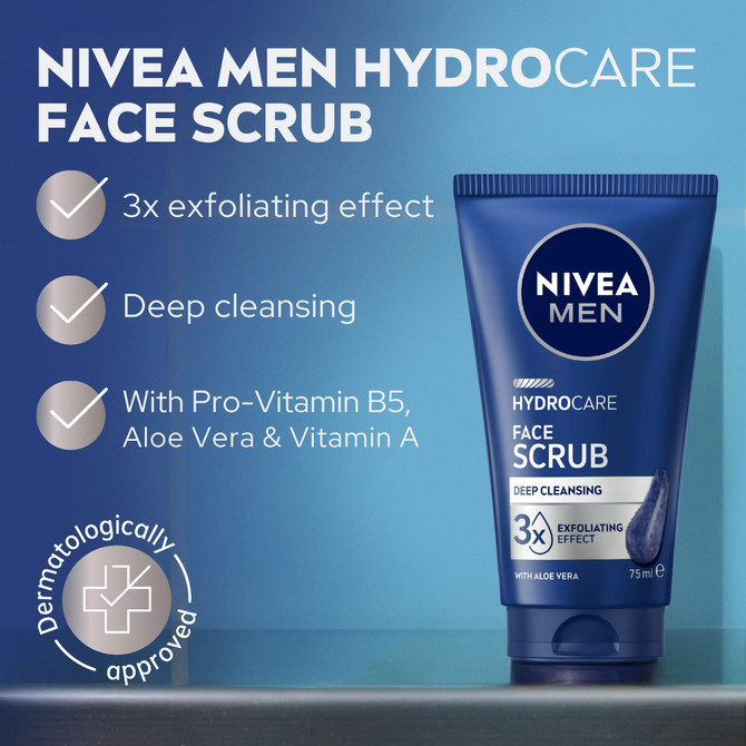 NIVEA MEN Hydrocare Face Scrub 75ml
