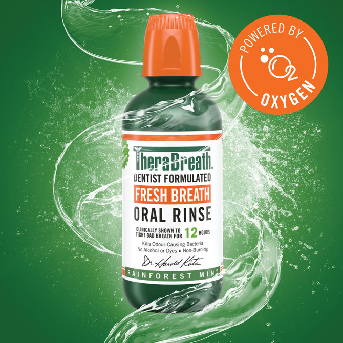 TheraBreath Rainforest Mint Mouthwash 473ml 
