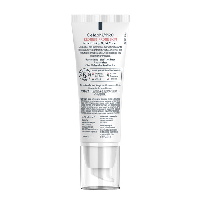 Cetaphil Pro Redness Prone Skin Moisturising Night Cream 50mL