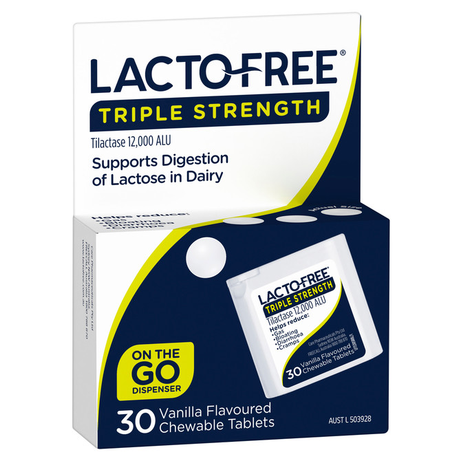 Lacto-Free Triple Strength 30 Chewable Tablets 