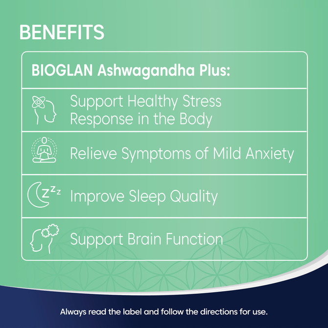 Bioglan Ashwagandha Plus 120 Tablets