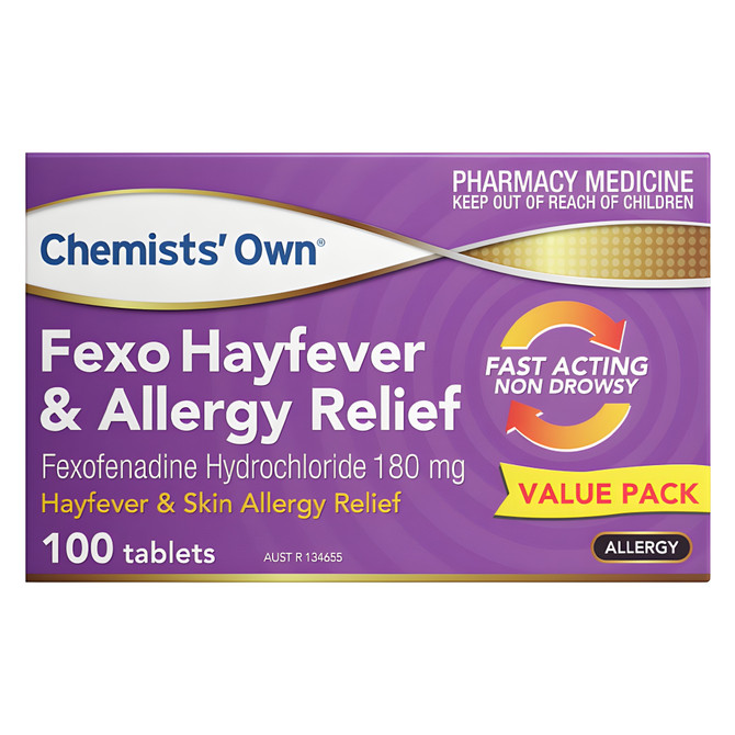 Chemists' Own Fexo Hayfever & Allergy Relief 180mg Tablets 100