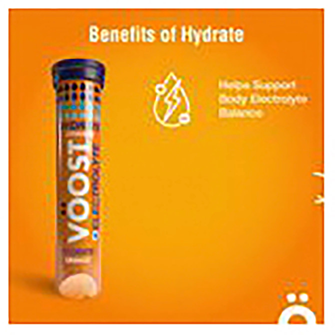 Voost Hydrate Orange Effervescent Hydration Tablets 20 Pack