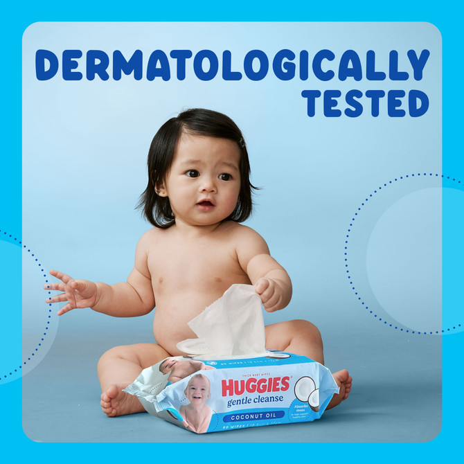Huggies Gentle Cleanse Baby Wipes Coconut Oil 240 Pack