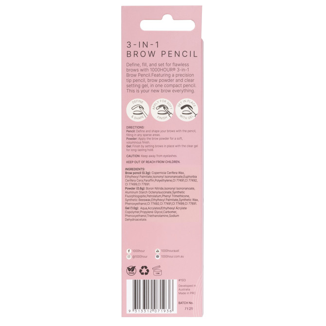 1000HOUR 3 IN 1 BROW PENCIL - LIGHT BROWN/BLONDE