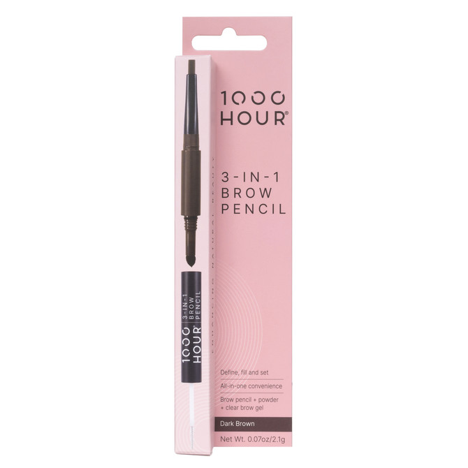 1000HOUR 3 IN 1 BROW PENCIL - DARK BROWN