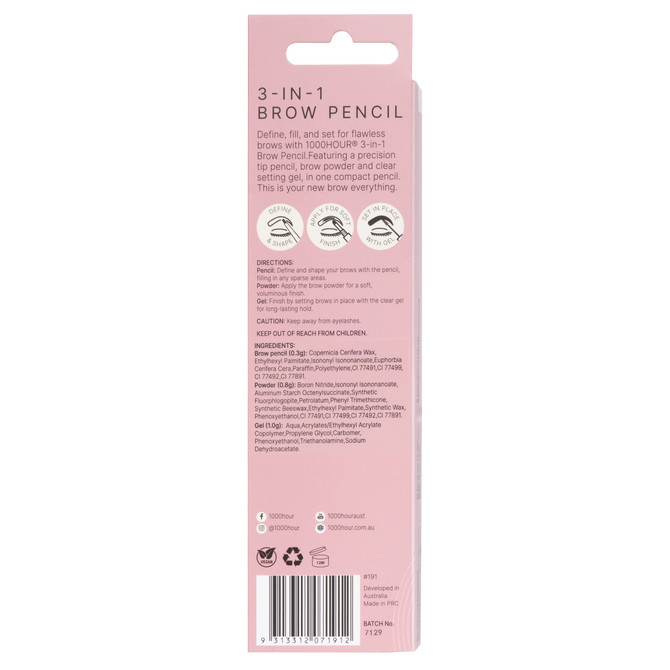 1000HOUR 3 IN 1 BROW PENCIL - DARK BROWN
