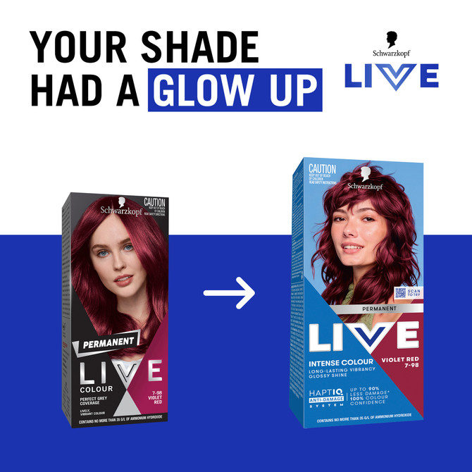 Schwarzkopf LIVE Colour Permanent 7.98 Violet Red