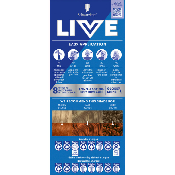 Schwarzkopf LIVE Colour Perm 7.77 Pure Copper