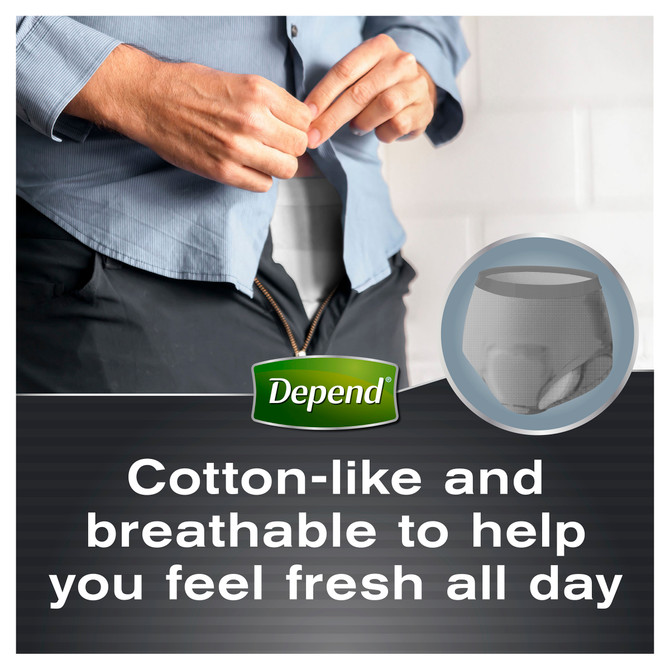 Depend Real Fit Incontinence Underwear Men Large 16 Pack