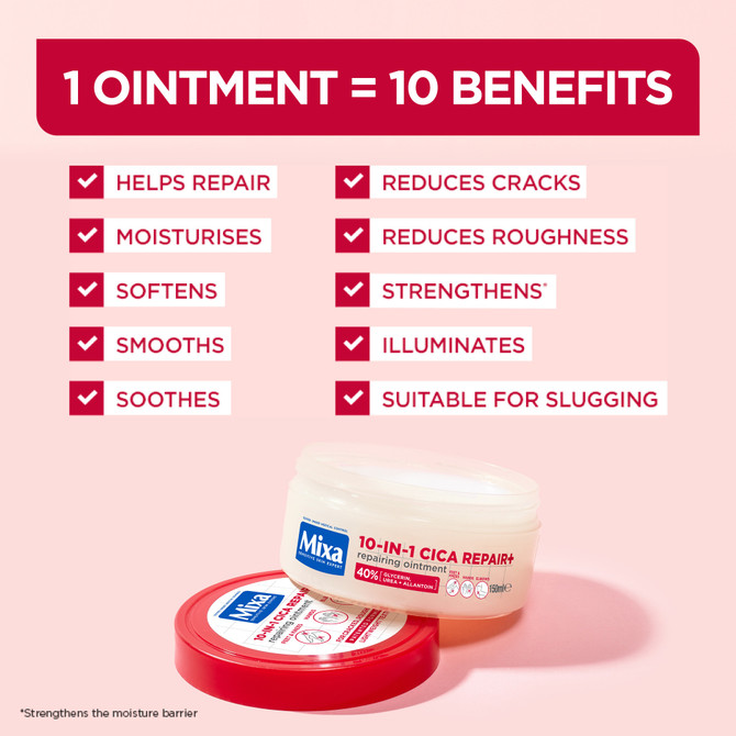 Mixa 10-in-1 Cica Repair+ Ointment 150ml