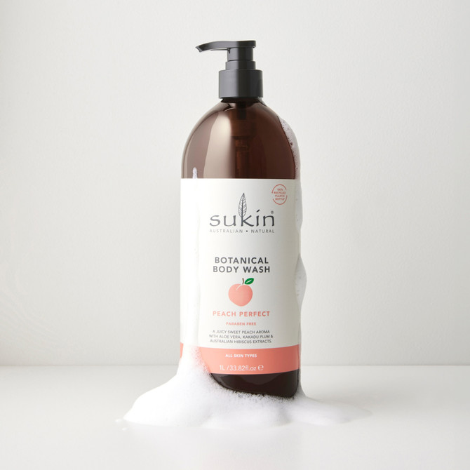 SUKIN BOTANICAL BODY WASH PEACH PERFECT 1L