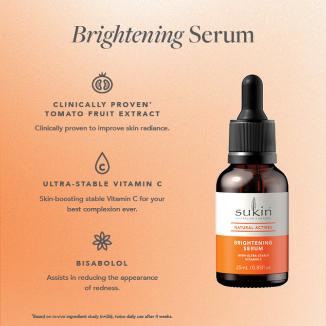 SUKIN NATURAL ACTIVES BRIGHTENING SERUM 25ML