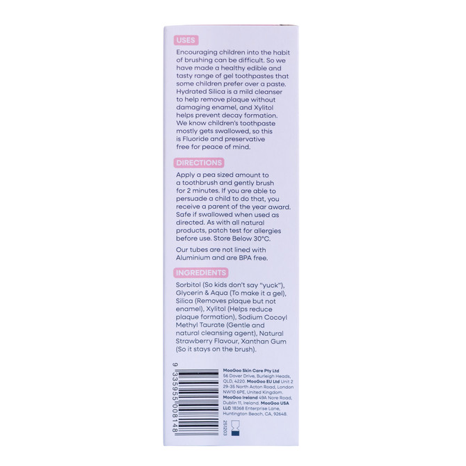 MooGoo Kids Moothpaste Strawberries & Cream 50g