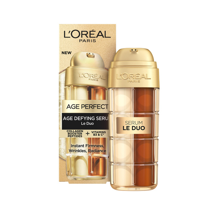 L'Oréal Paris Age Perfect Age Defying Le Duo Serum with Collagen booster peptides to Firm and smooth Skin 30ml