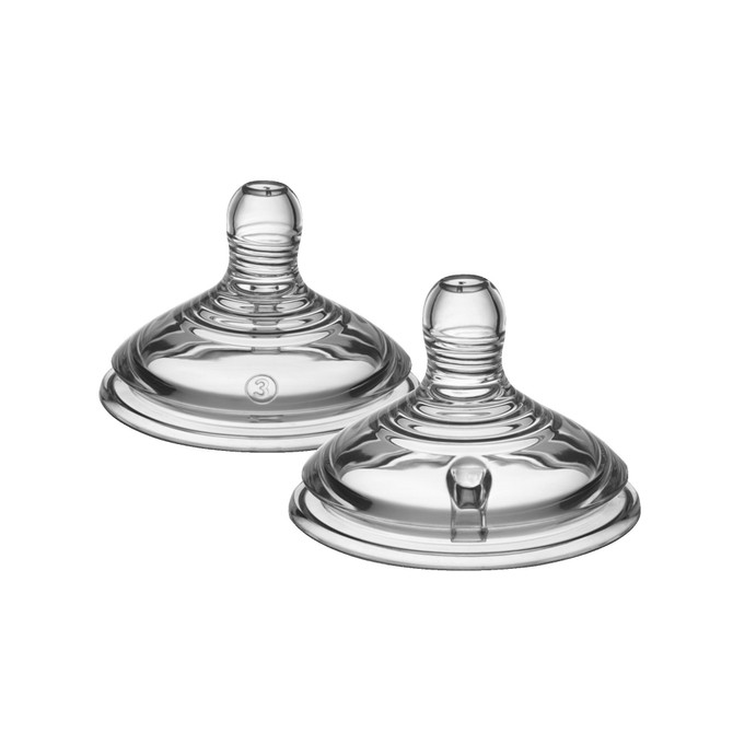 Tommee Tippee Natural Start Wide Latch Flex & Stretch Teats in Fast Flow, 2 Pack